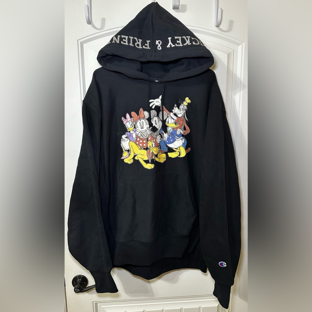 Champion Disney's Mickey & Friends Reverse‎ Weave Hoodie Black XL